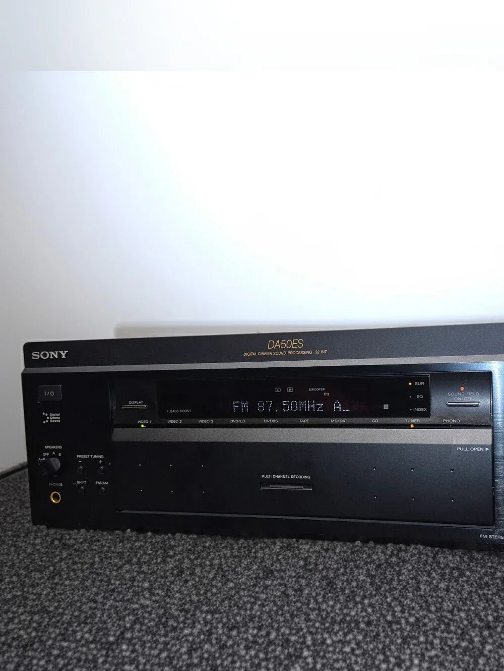 Vintage Sony Black DA50/ES  Digital=High=End Cinema Surround Receiver - Black